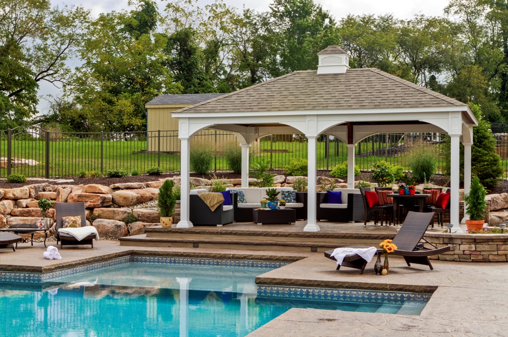 Selling the Outdoor Room  Backyard pavilion, Small backyard patio, Outdoor  patio designs