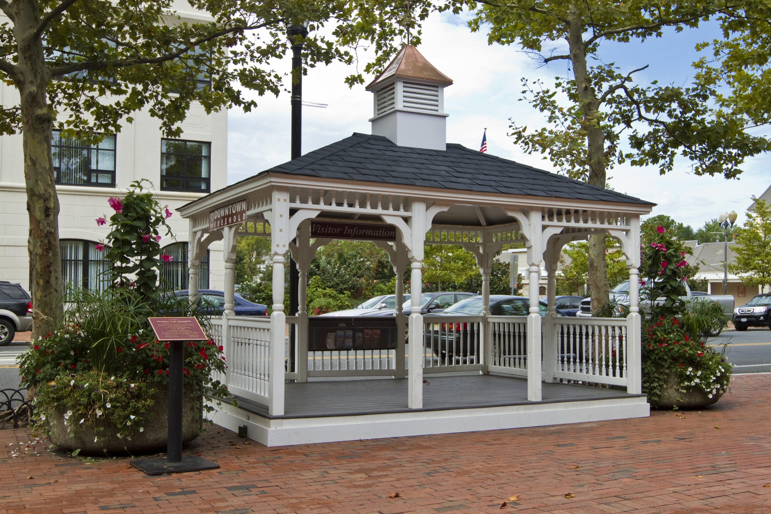 Freehold NJ downtown park gazebo